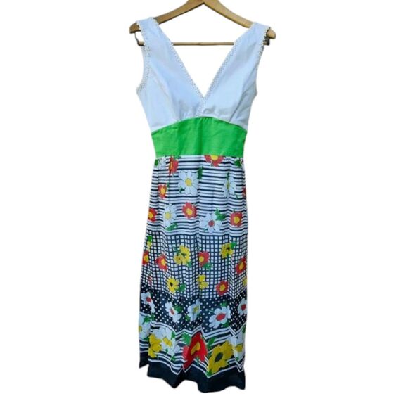 Multicolored Sleeveless V-Neck Maxi Sundress - Picture 1 of 16